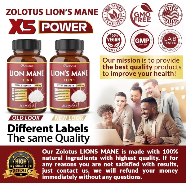 Zolotus, Lions Mane 11 in 1 ingredients