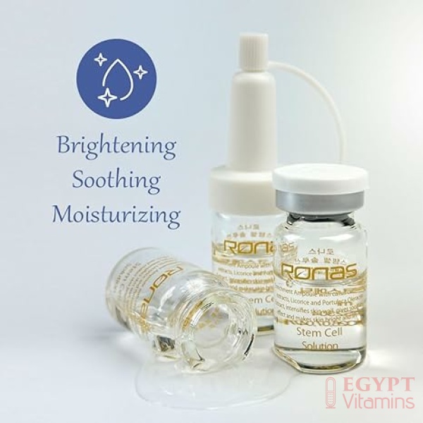 Ronas Stem Cell Solution ampoules Anti Aging Formula Best Anti Aging Serum Plant Stem Cells Hyaluronic Acid Restore Replenish Skin Smooth Wrinkles All Skin type 0.16oz 10vial - Image 6