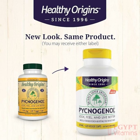 Healthy Origins Pycnogenol 150 mg – Premium Pine Bark Extract for Heart & Skin Health