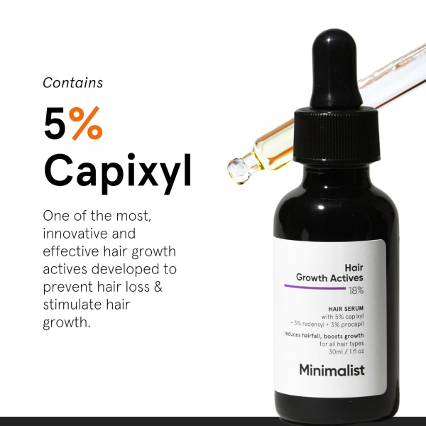 Minimalist 18_ Hair Growth Serum, 5 Proven Actives,