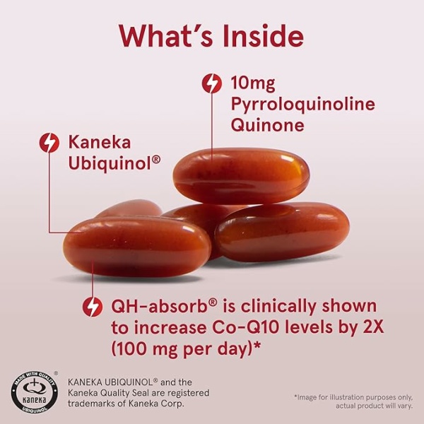 Jarrow Formulas QH-absorb + PQQ - 100 mg Ubiquinol - Up to 60 Servings (Softgels) - Cellular Renewal & Antioxidant Support for Mitochondrial Biogenesis - Dietary Supplement - Gluten Free - Image 3