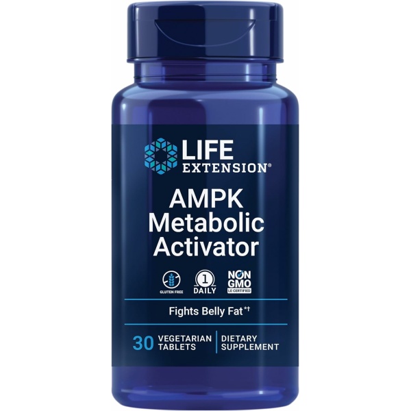 Life Extension AMPK Metabolic Activator, hesperidin, G. pentaphyllum, fight unwanted belly fat & revitalize cellular metabolism, gluten-free, non-GMO, 30 Vegetarian Tablets