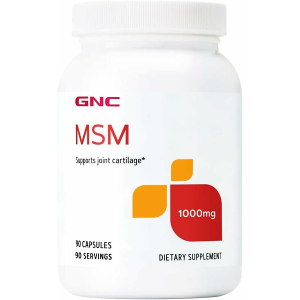 GNC MSM 1000mg, 90 Capsules, Supports Joint Cartilage