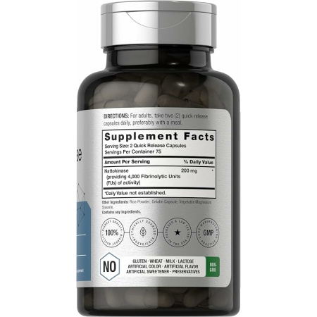 Nattokinase Supplement 4000 FU 150 Capsules Non-GMO, Gluten Free by Horbaach