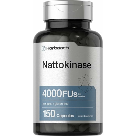 Nattokinase Supplement 4000 FU 150 Capsules Non-GMO, Gluten Free by Horbaach