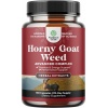 Horny Goat Weed for Male Enhancement - Extra Strength Horny Goat Weed for Men 1590mg Complex with Tongkat Ali Saw Palmetto Extract Panax Ginseng and Black Maca Root for Stamina & Energy - 90 Servings