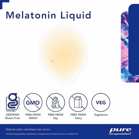 Pure Encapsulations Melatonin Liquid | Hypoallergenic Supplement Supports The Body's Natural Sleep Cycle | 1 fl. oz.