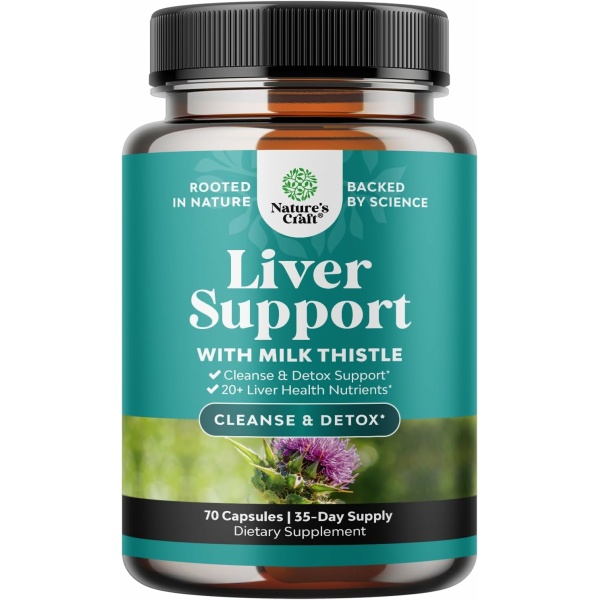 Liver Cleanse and Detox & Repair Formula - Herbal Liver Support Supplement with Milk Thistle Dandelion Root & Artichoke Extract for Liver Health - Silymarin Milk Thistle Liver Detox Capsules