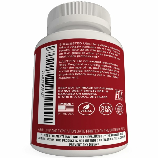⁦DHT Blocker Hair Growth Support Supplement, with Organic Saw Palmetto, Green Tea Extract, Biotin & Collagen for Hair Loss & Boosts Hair Regrowth for Men & Women - Gluten-Free, Vegetarian⁩ - الصورة ⁦4⁩