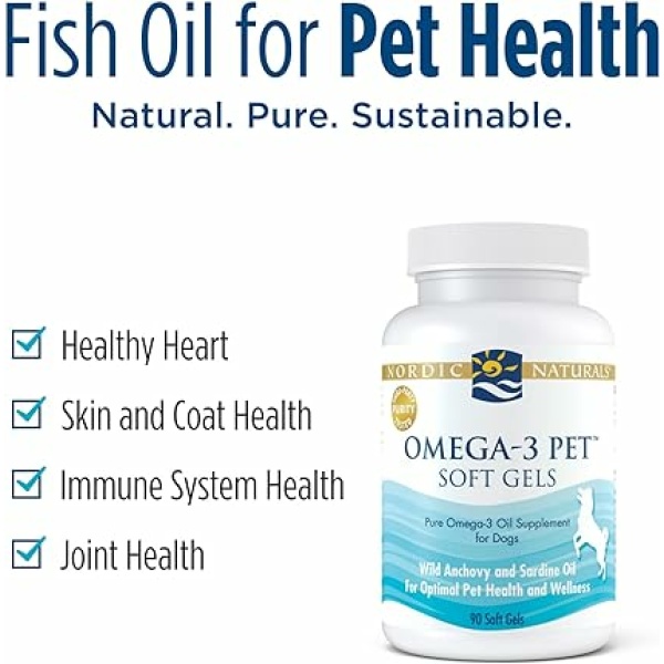Nordic Naturals Omega-3 Pet, Unflavored - 90 Soft Gels - 330 mg