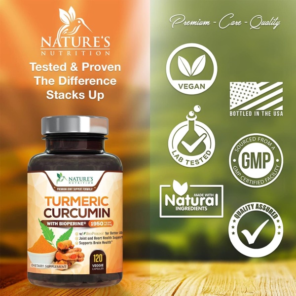 Nature’s Nutrition Turmeric Curcumin, Features.