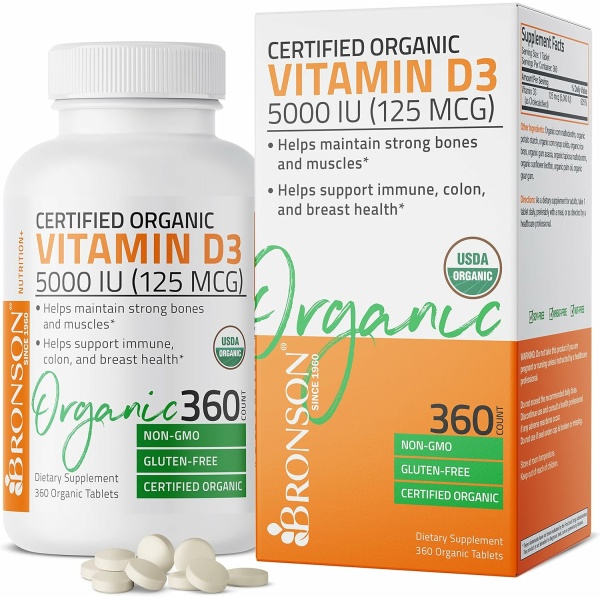 Bronson Vitamin D3 5,000 IU, 360 Tablets