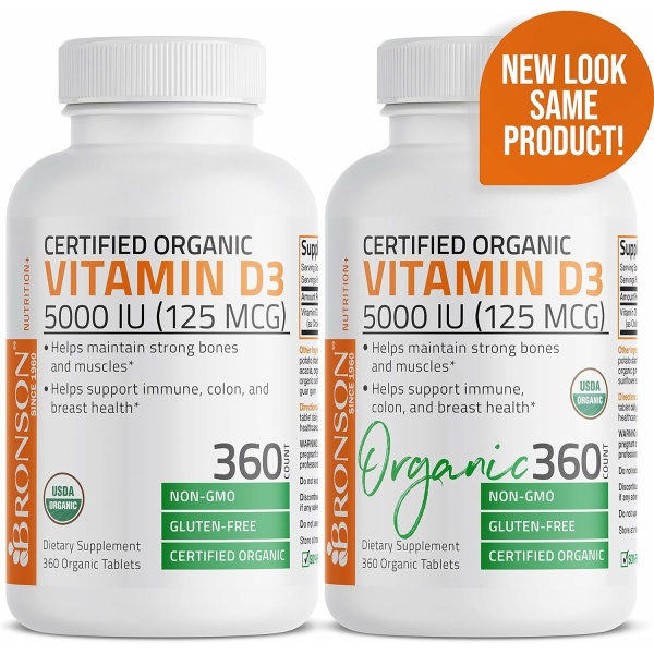 Bronson Vitamin D3 5,000 IU, 360 Tablets - Image 3