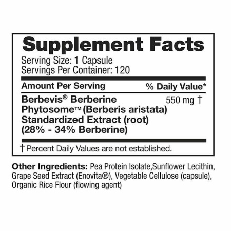 Feel Good Superfoods Berberine Phytosome High Absorption, 120 Vegan Capsules