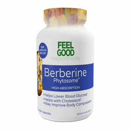 Feel Good Superfoods Berberine Phytosome High Absorption, 120 Vegan Capsules