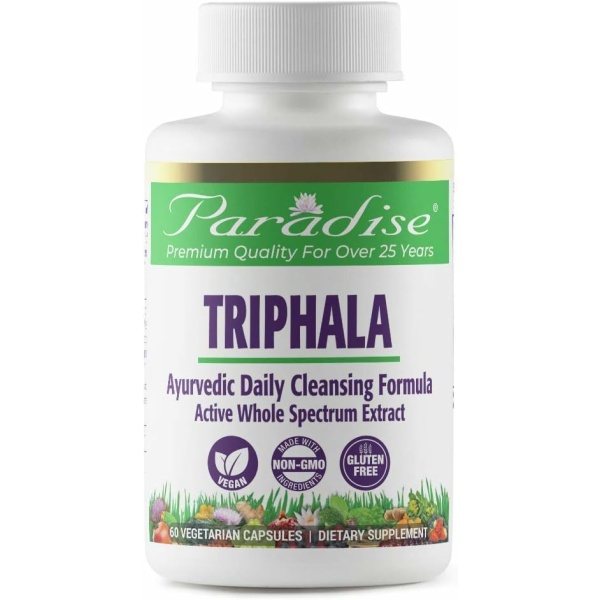 Paradise Herbs, Triphala, 60 Vegetarian Capsules