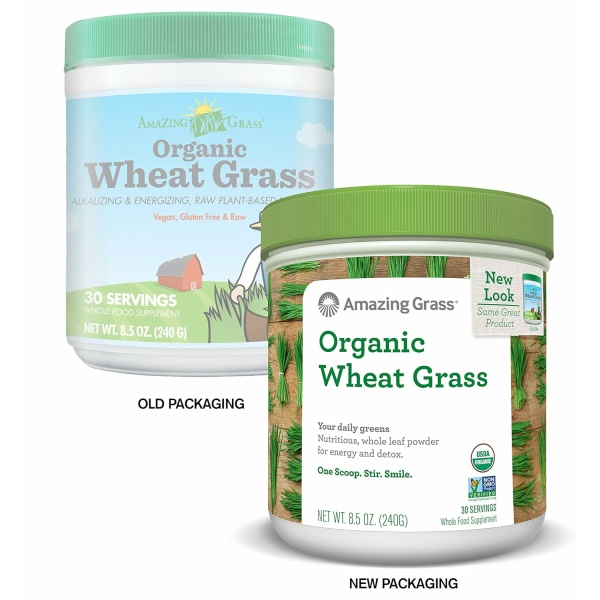 Amazing Grass Wheat Grass Powder: 100% Whole-Leaf Wheat Grass Powder for Energy, Detox & Immunity Support, Chlorophyll Providing Greens, 30 Servings - Image 3