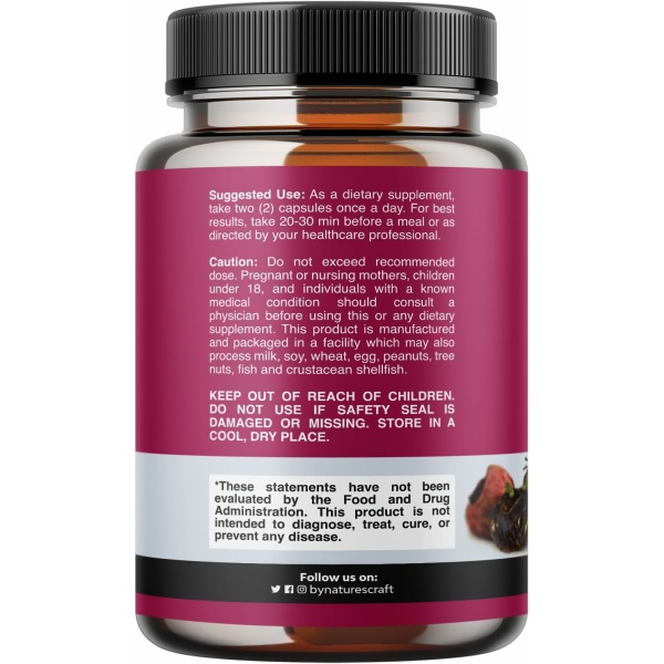 ⁦Maca Root Capsules for Women, Herbal Hormone Balance for Women with Female Enhancing Blend of Red Yellow & Black Maca Root, 30 Cap⁩ - الصورة ⁦2⁩
