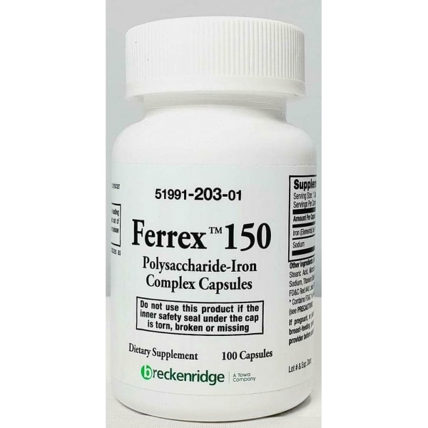 Ferrex 150 Polysaccharide Iron Complex Capsules