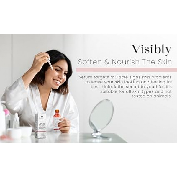 Revitalize your skin with the ALMOES SERUM, a potent blend of powerful ingredients designed to deliver comprehensive skincare benefits. Formulated with 20% Vitamin C, Alpha Arbutin, Polyglutamic Acid, Hyaluronic Acid, Vitamin E, and Collagen, this advanced serum works to minimize pores, brighten skin, and combat signs of aging, giving you a radiant and youthful complexion. Key Features High-Potency Vitamin C (20%) This serum is packed with a high concentration of Vitamin C, a powerful antioxidant that helps brighten the skin, reduce hyperpigmentation, and protect against environmental damage. Pore-Minimizing Alpha Arbutin Alpha Arbutin effectively reduces the appearance of pores and helps even out skin tone, giving your complexion a smoother, more refined look. Hydrating Polyglutamic Acid Known for its superior moisture-retaining abilities, Polyglutamic Acid keeps the skin hydrated and plump, enhancing overall skin texture and elasticity. Deeply Moisturizing Hyaluronic Acid Hyaluronic Acid provides intense hydration, helping to plump the skin and reduce the appearance of fine lines and wrinkles. Nourishing Vitamin E Vitamin E offers additional antioxidant protection, supporting skin repair and providing essential nourishment for a healthy glow. Collagen-Boosting Benefits Infused with Collagen, this serum helps improve skin firmness and elasticity, promoting a more youthful appearance. Brightening and Anti-Aging Formula The combination of these powerful ingredients works synergistically to brighten the skin, reduce dark spots, and diminish signs of aging, such as fine lines and wrinkles. Lightweight and Fast-Absorbing The serum’s lightweight, non-greasy formula absorbs quickly, making it suitable for all skin types, including sensitive and combination skin. Ingredients Vitamin C (20%) Alpha Arbutin Polyglutamic Acid Hyaluronic Acid Vitamin E Collagen Aqua (Water) Glycerin Propylene Glycol Phenoxyethanol Ethylhexylglycerin Directions for Use Apply a few drops of the serum to cleansed and toned skin, both morning and night. Gently massage into the face and neck until fully absorbed. Follow with your favorite moisturizer or sunscreen during the day. For use around the eyes, apply carefully to avoid direct contact with the eyes.