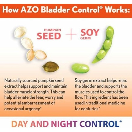 AZO Bladder Control with Go-Less Daily Supplement | Helps Reduce Occasional Urgency, leakage due to laughing, sneezing and exercise