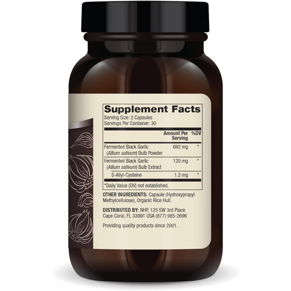write description for this product Dr. Mercola Fermented Black Garlic, 30 Servings (60 Capsules), Dietary Supplement, Supports Immune and Blood Pressure Health, Non GMO