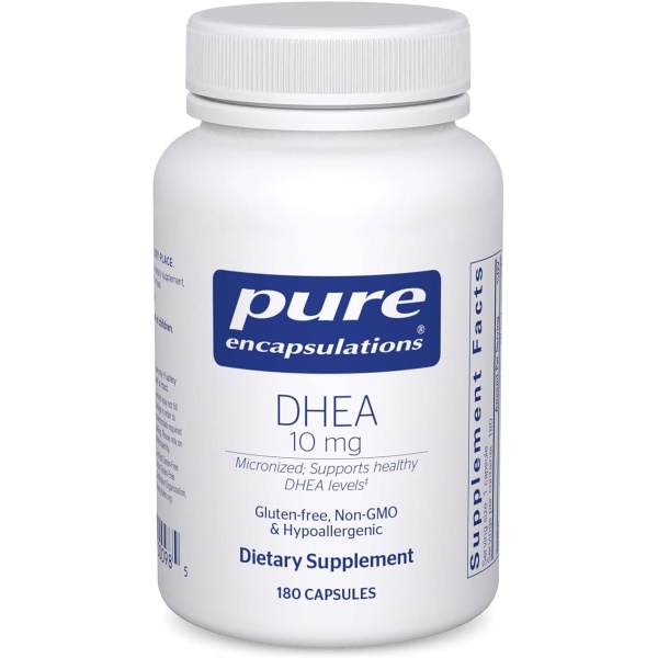 Pure Encapsulations DHEA 10 mg - Adrenal Supplement for Immune Support, Metabolism & Hormone Balance - with Micronized DHEA - 180 Capsules