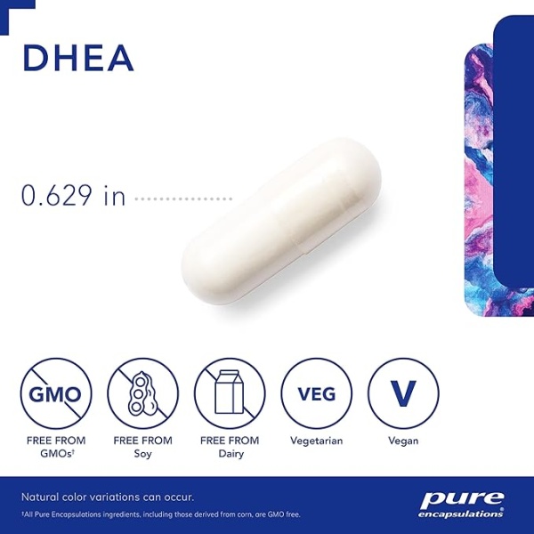 Pure Encapsulations DHEA 25 mg - Supplement for Immune Support, Hormone Balance, Metabolism Support, and Energy Levels - with Micronized DHEA - 60 Capsules