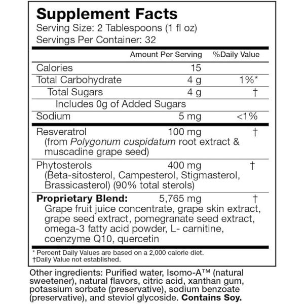 Resvinatrol Complete Advanced Liquid, Ingredients