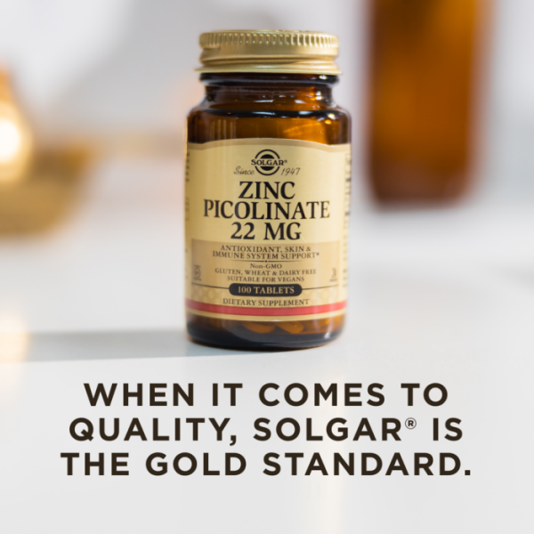 Solgar Zinc Picolinate 22 mg, 100 Tablets