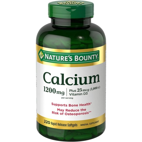 Nature's Bounty Calcium 1200 mg - 220 Softgels - Image 4