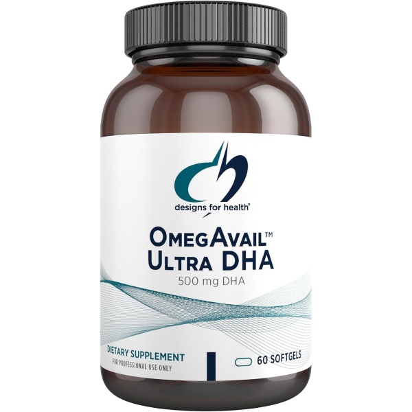 Designs for Health OmegAvail Ultra DHA 500 mg, 60 Softgels