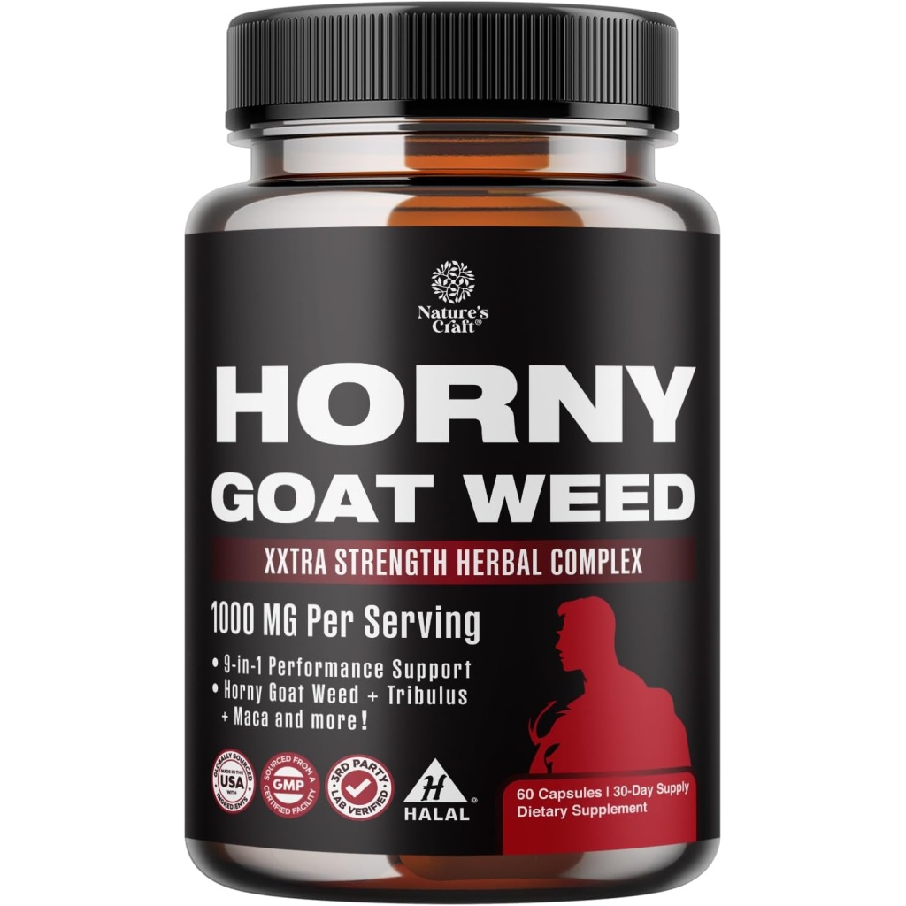 Natures Craft Horny Goat Weed Extract, 60 Capsules