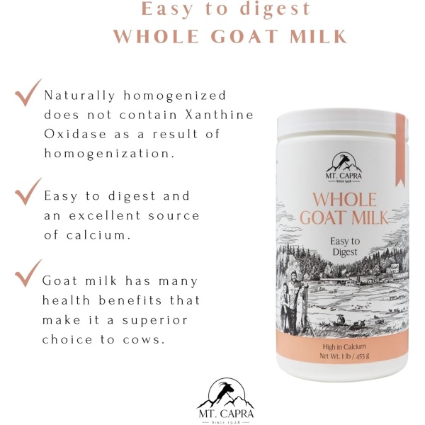 Whole Goat Milk by Mt. Capra, 453 gm / 1 pound - Image 3