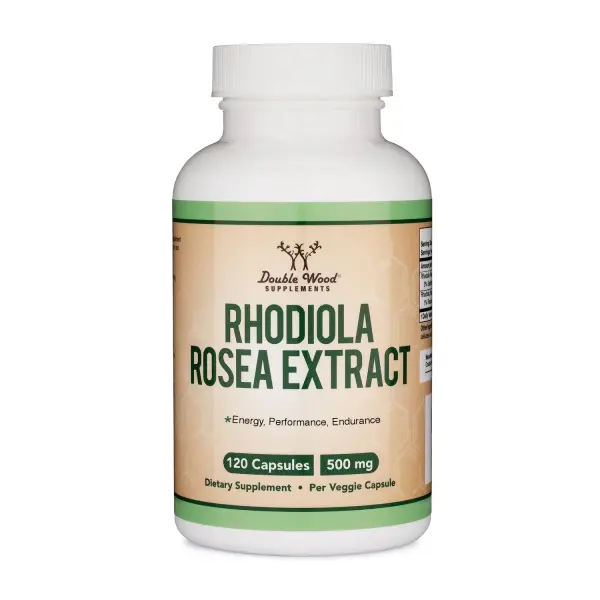 Double Wood Rhodiola Rosea Extract 500mg, 120 Capsules