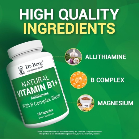 Dr. Berg Natural Vitamin B1 B6 B12 Complex, Ingredients