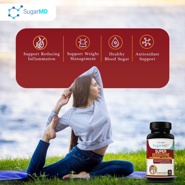 ⁦SugarMD Super Berberine, 30 Capsules⁩ - الصورة ⁦4⁩