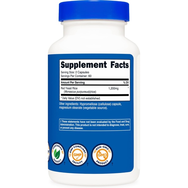 Nutricost Red Yeast Rice 1200mg, Ingredients