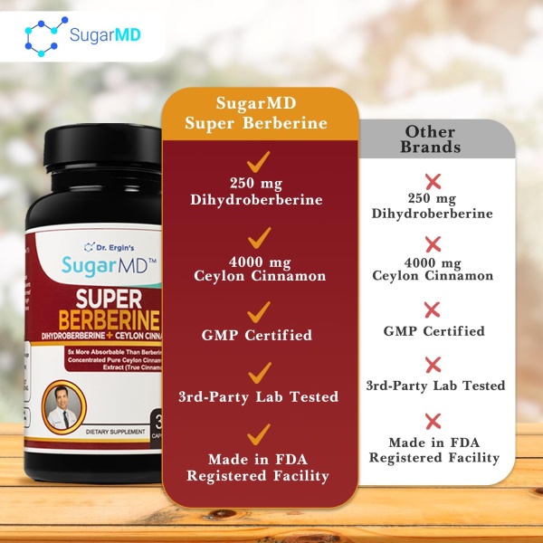 ⁦SugarMD Super Berberine, 30 Capsules⁩ - الصورة ⁦5⁩