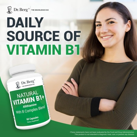 Dr. Berg Natural Vitamin B1 B6 B12 Complex, 60 Capsules