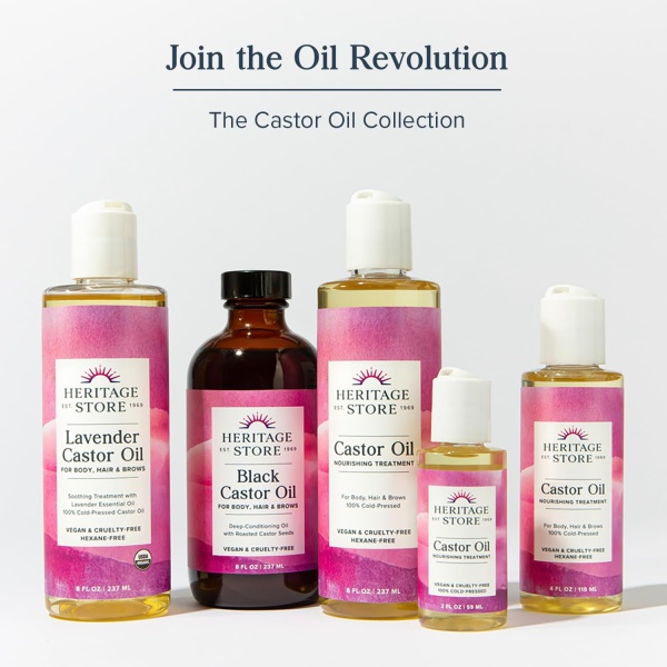 ⁦HERITAGE STORE Organic Castor Oil, 473 ml⁩ - الصورة ⁦4⁩