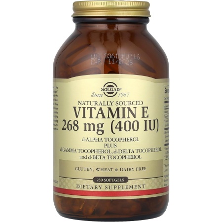 Solgar Vitamin E 268mg (400 IU), 250 Softgels