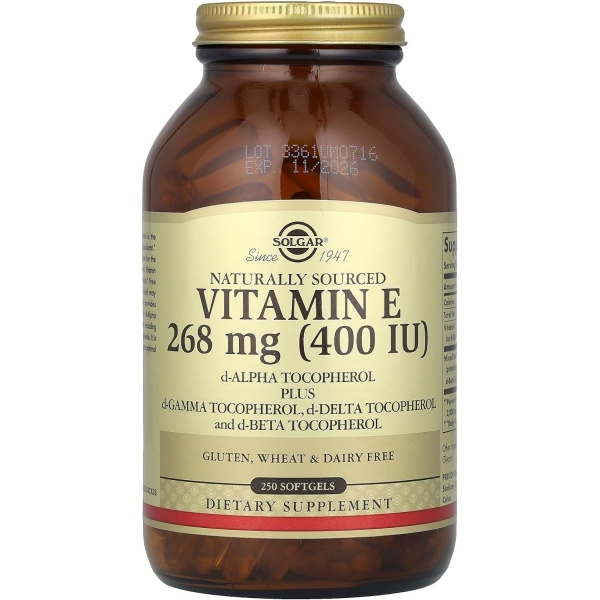 Solgar Vitamin E 268mg (400 IU), 250 Softgels