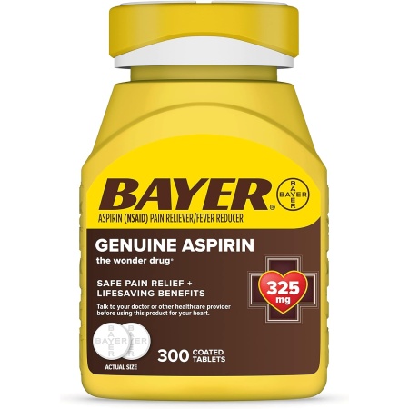 Bayer Genuine Aspirin 325 mg, 300 Coated Tablets