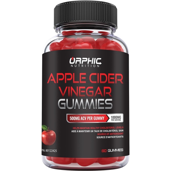ORPHIC NUTRITION, Apple Cider Vinegar 1000mg, 60 Gummies