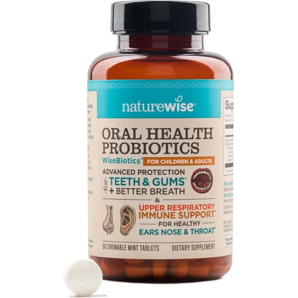 NatureWise, Oral Health Probiotics, 50 Chewable Tablets