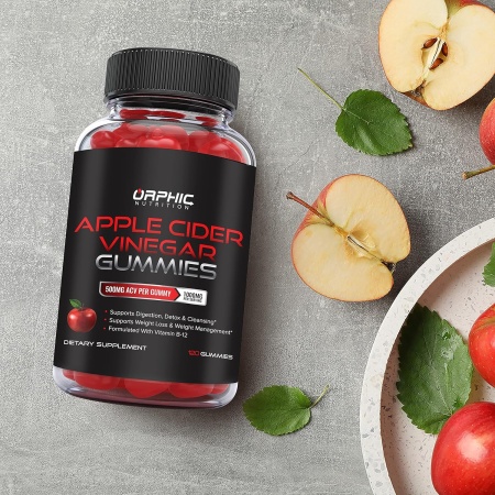 ORPHIC NUTRITION, Apple Cider Vinegar 1000mg, 60 Gummies