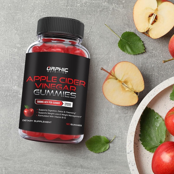 ORPHIC NUTRITION, Apple Cider Vinegar 1000mg, 60 Gummies