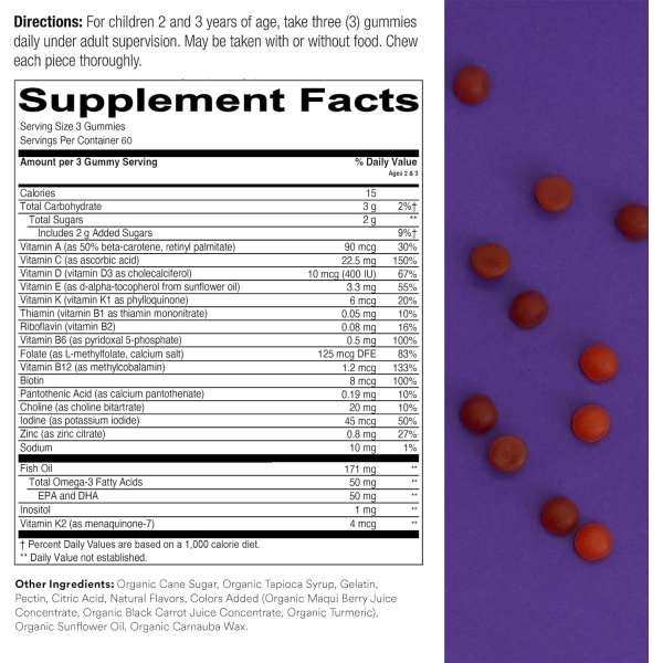 SmartyPants, Toddler Multivitamin, Ingredients