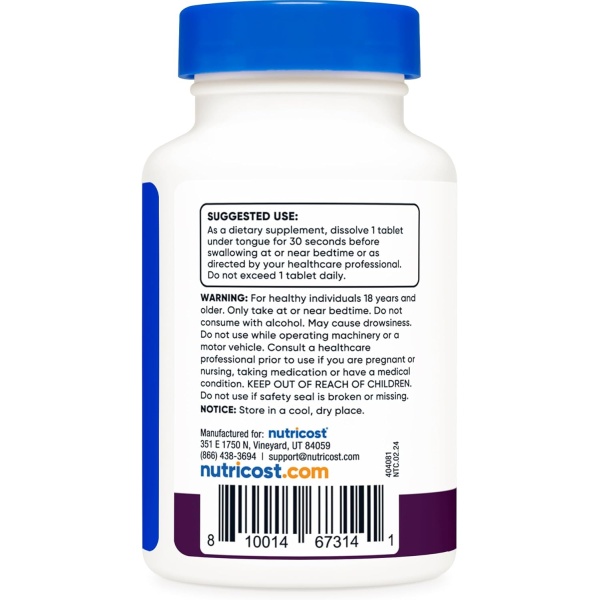 Nutricost, Melatonin 5mg, 240 Fast Dissolve Tablets